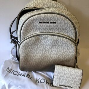 Michael Kors Ombré Abbey Backpack and wallet